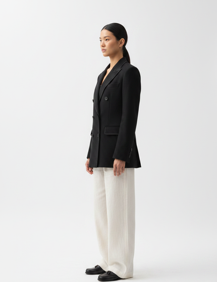The Double-Breasted Blazer – Side Profile
