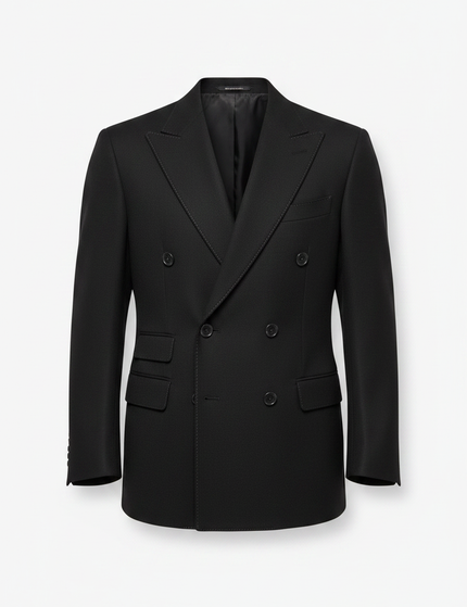 The Double-Breasted Blazer – Soft Black Packshot