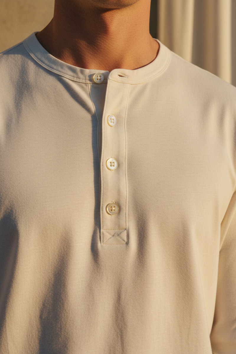 The Henley — Fabric detail