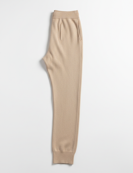 The Knit Pant — Stone Packshot