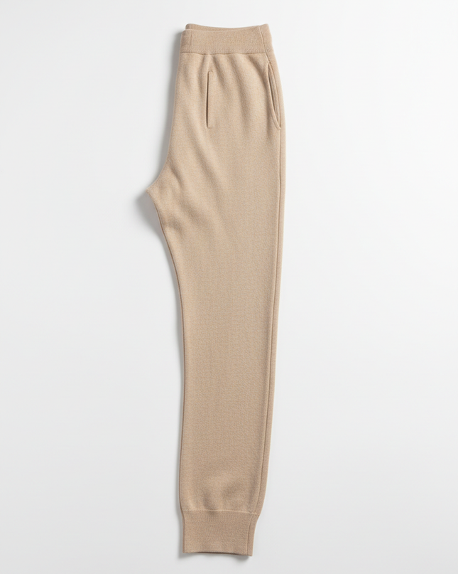 The Knit Pant — Stone Packshot