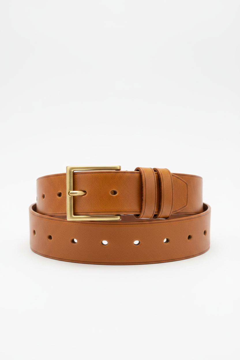 The Leather Belt, Cognac — Packshot