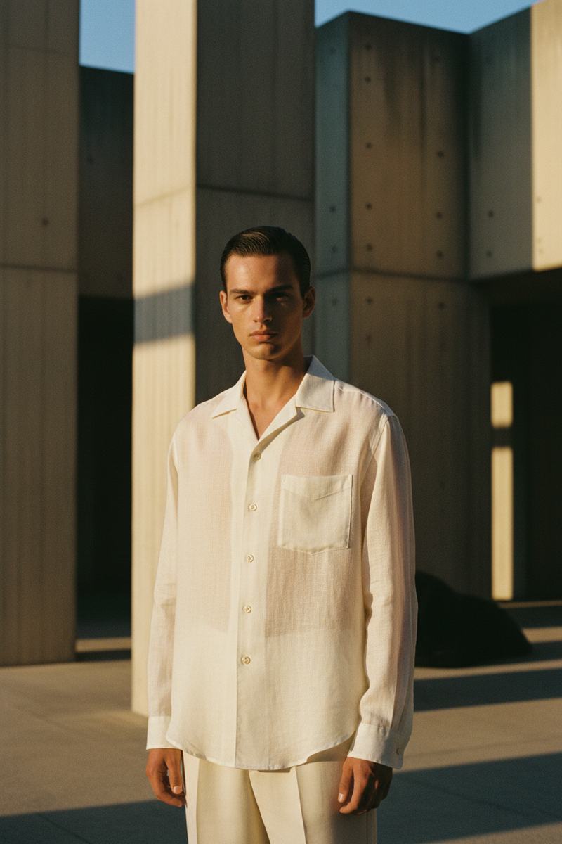 The Linen Camp Shirt — Male Editorial