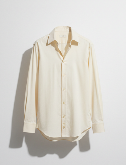 The Poplin Button-Down — Bone Packshot