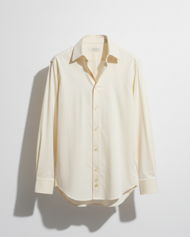 The Poplin Button-Down — Bone Packshot