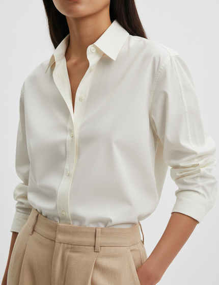 The Poplin Button-Down — Detail Portrait
