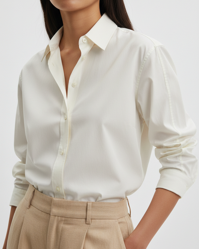 The Poplin Button-Down — Detail Portrait