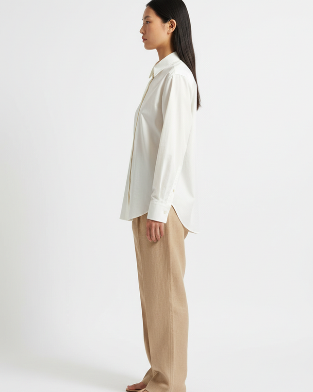 The Poplin Button-Down — Side Profile