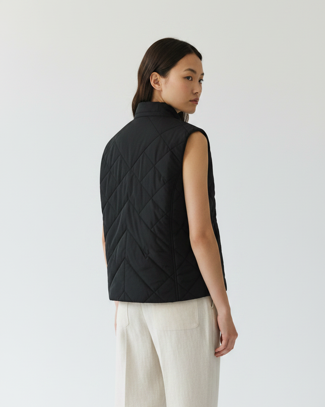 The Quilted Vest — Back Angle