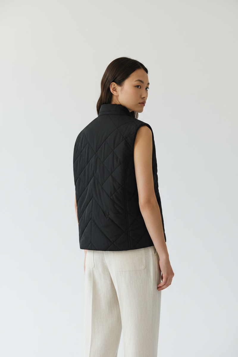 The Quilted Vest — Back Angle