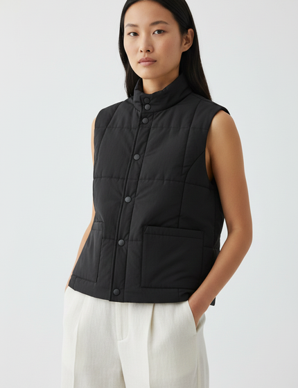 The Quilted Vest — Fabric Detail Crop