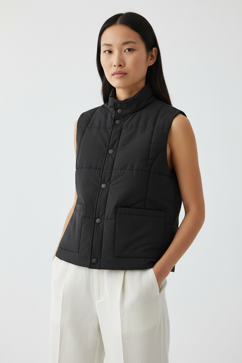 The Quilted Vest — Fabric Detail Crop