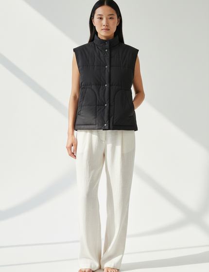 The Quilted Vest — Front Full-Body