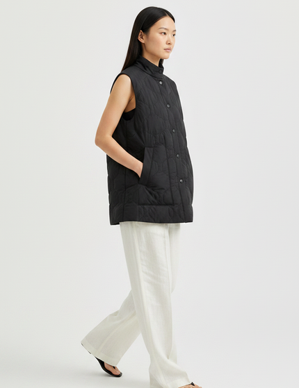 The Quilted Vest — Side Profile Walk