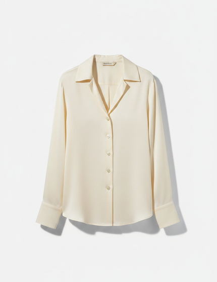 The Silk Blouse — Bone Packshot
