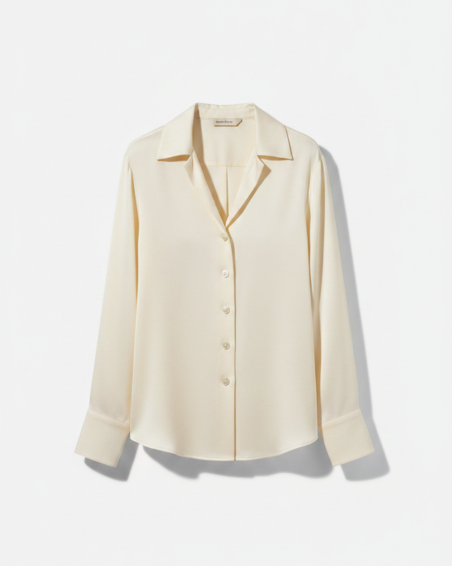 The Silk Blouse — Bone Packshot