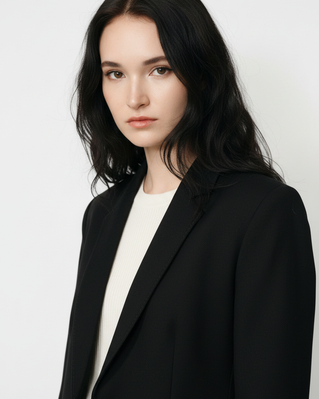 The Single-Breasted Blazer — Detail Crop