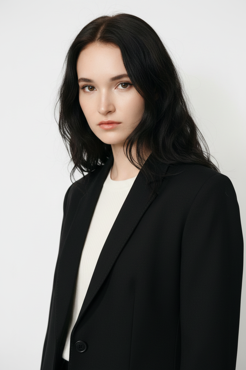 The Single-Breasted Blazer — Detail Crop