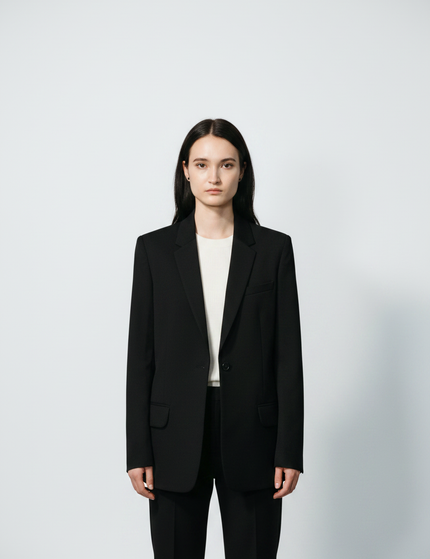 The Single-Breasted Blazer — Front Full-Body