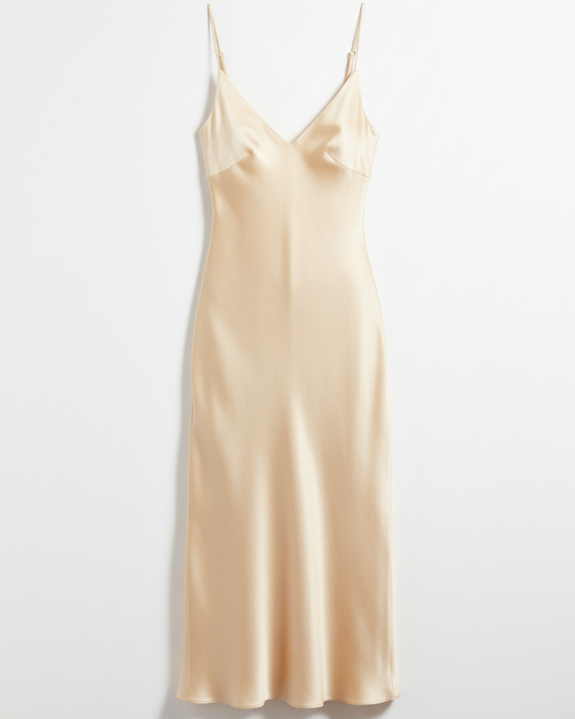 The Slip Dress — Packshot, Bone