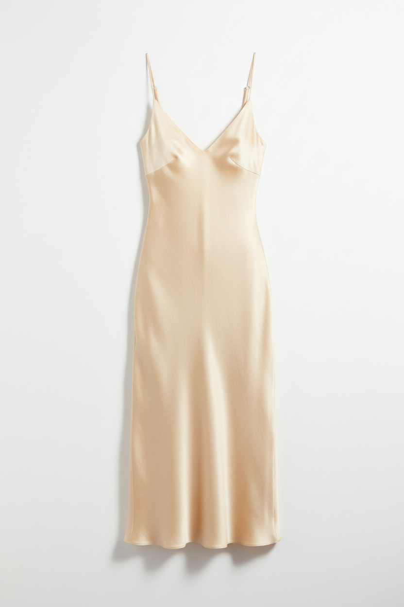 The Slip Dress — Packshot, Bone