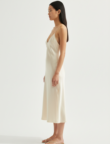 The Slip Dress — Side Profile, Bone