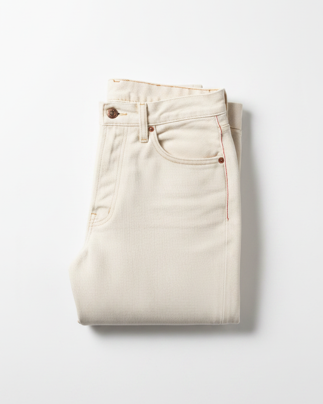 The Straight-Leg Jean, Ecru — Packshot