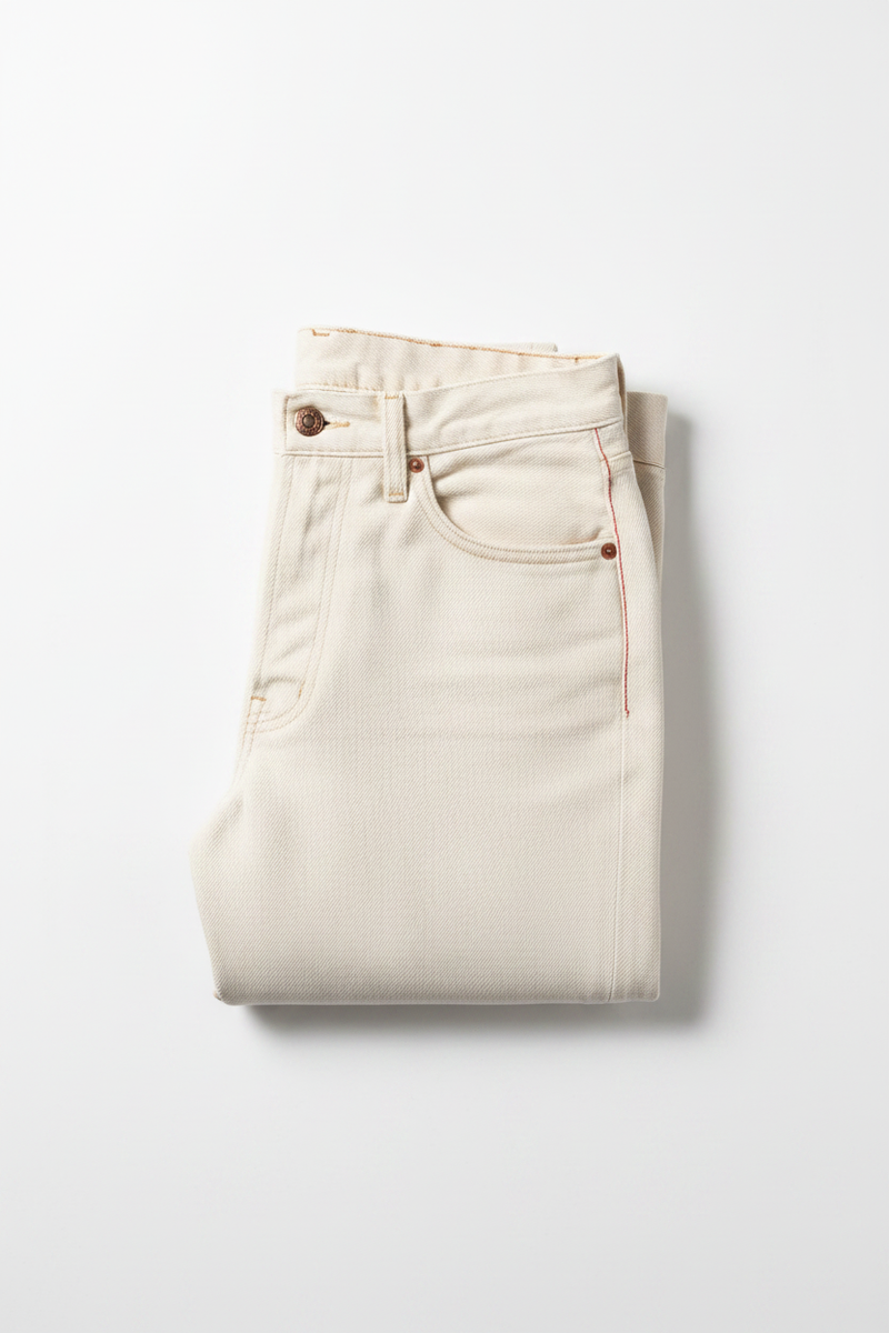 The Straight-Leg Jean, Ecru — Packshot