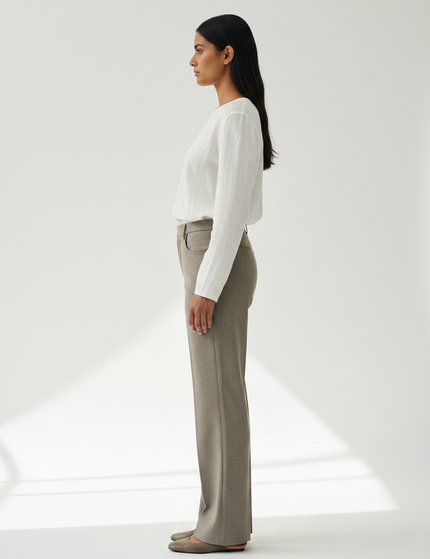 The Straight-Leg Trouser — Side Profile