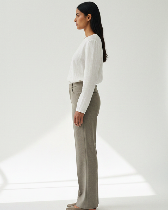 The Straight-Leg Trouser — Side Profile