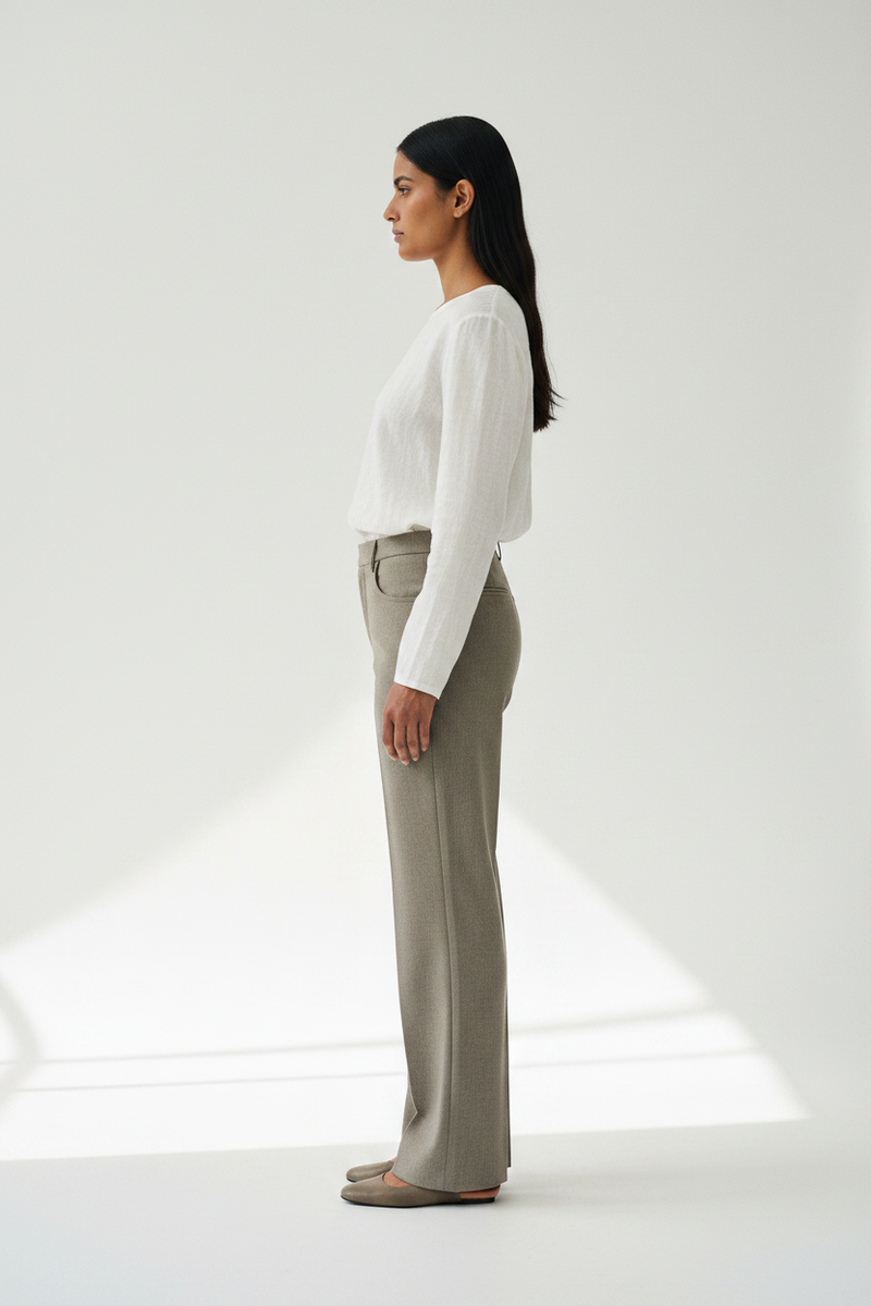 The Straight-Leg Trouser — Side Profile