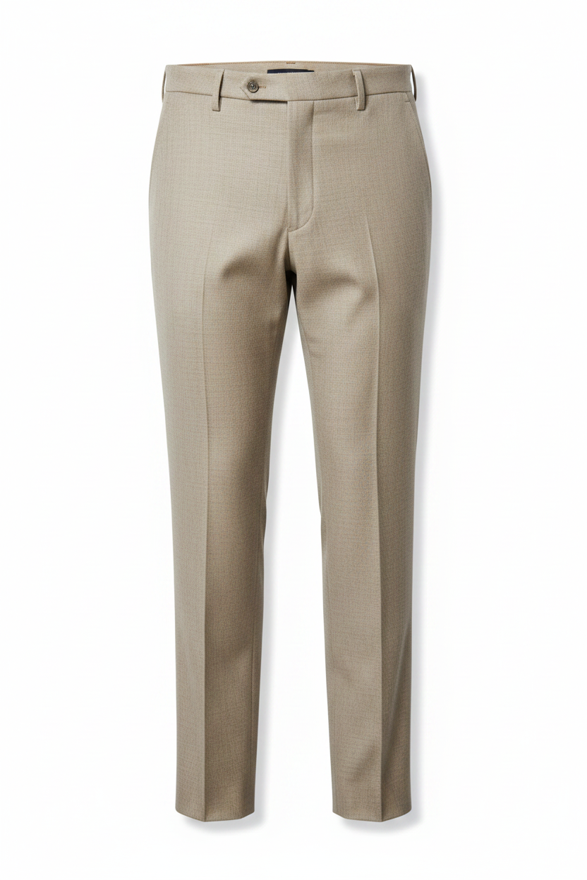 The Straight-Leg Trouser — Stone Packshot