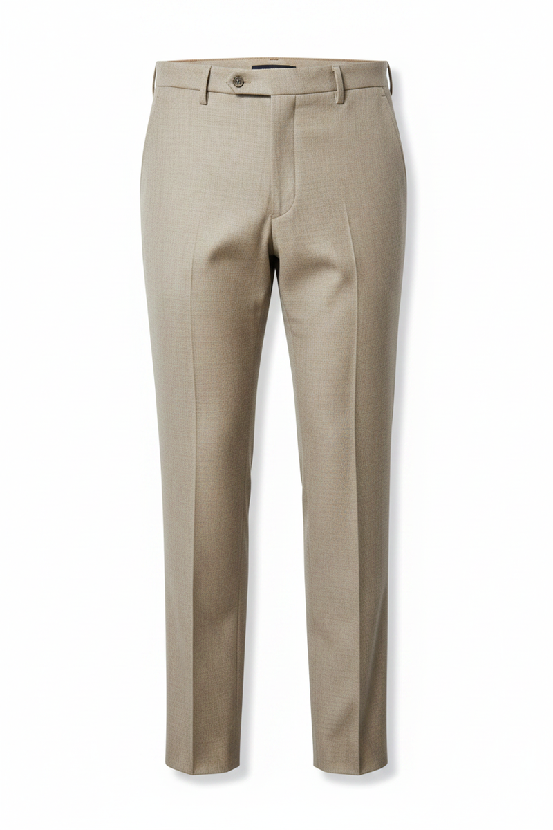 The Straight-Leg Trouser — Stone Packshot