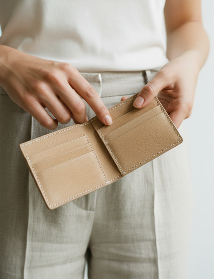 The Suede Card Holder – Detail Crop
