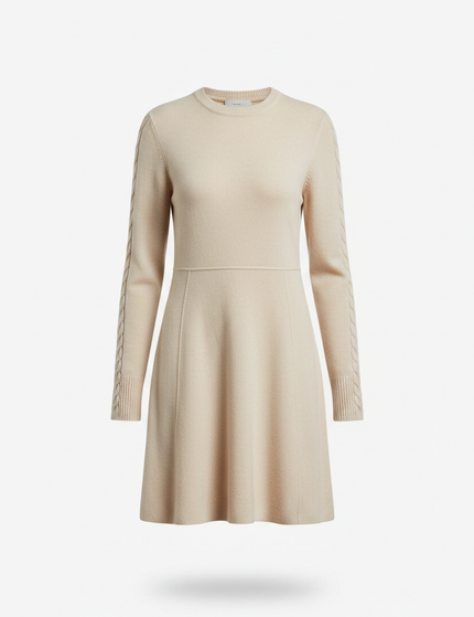 The Sweater Dress – Stone Packshot