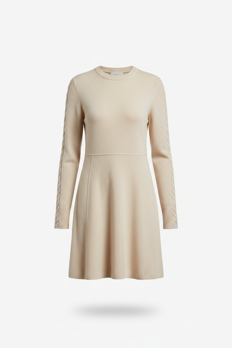The Sweater Dress – Stone Packshot