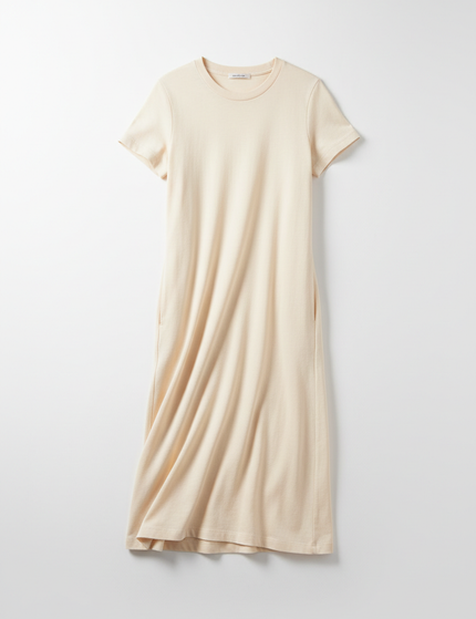 The T-Shirt Dress — Bone — Packshot