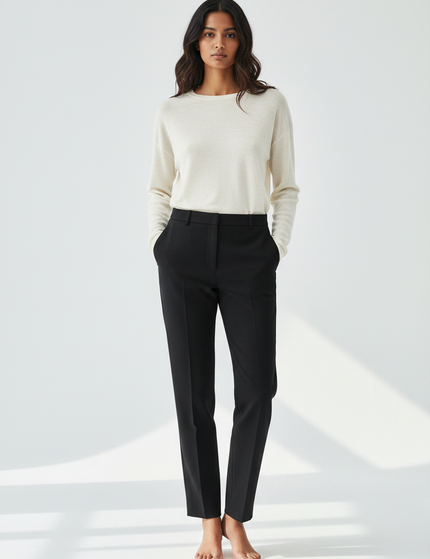 The Tailored Trouser, Straight — Front Full-Body