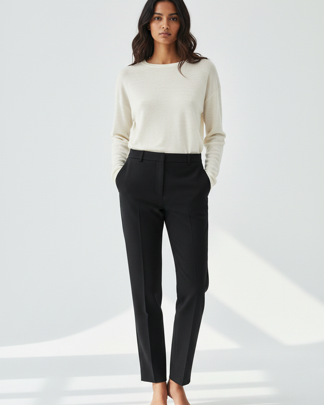 The Tailored Trouser, Straight — Front Full-Body