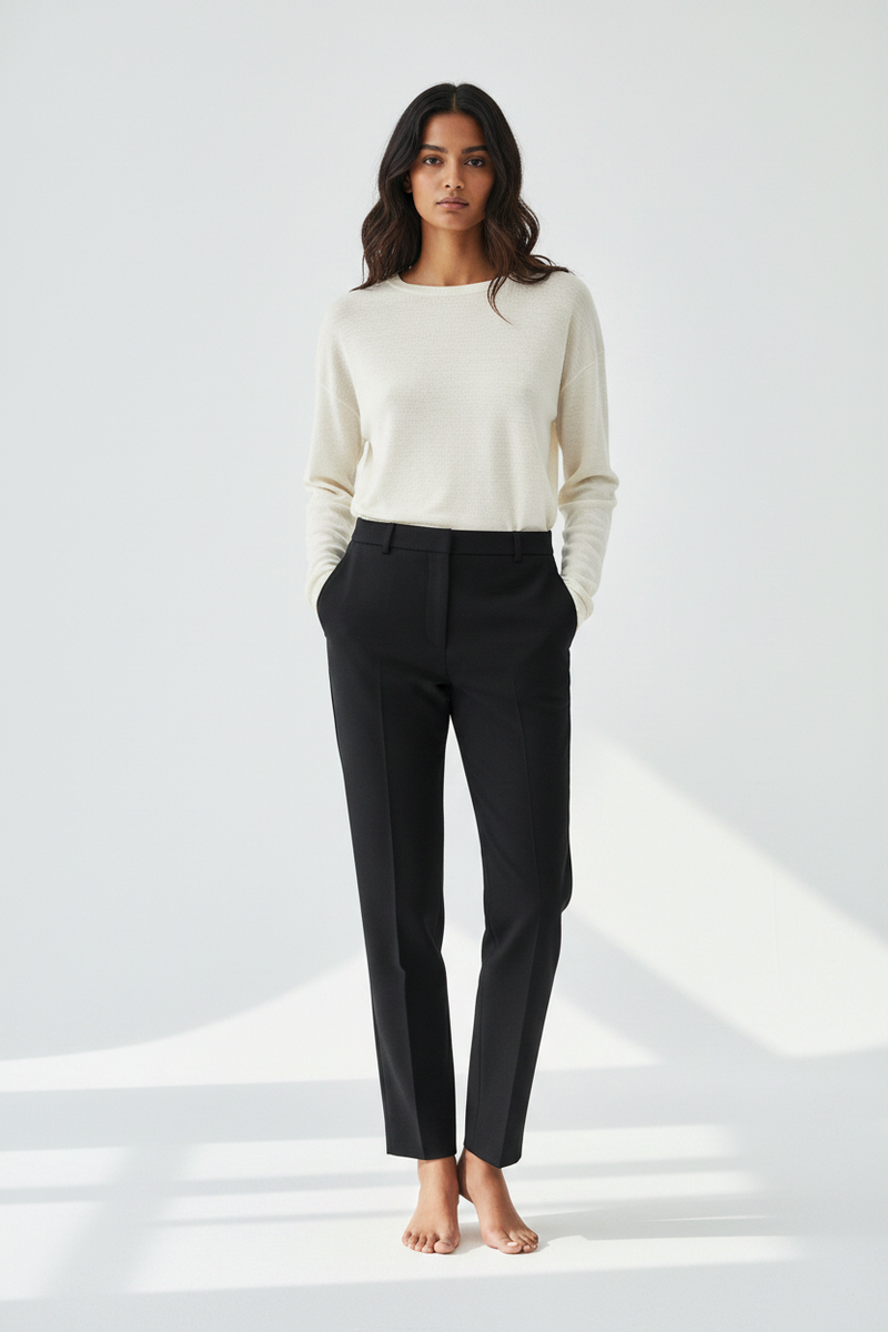 The Tailored Trouser, Straight — Front Full-Body