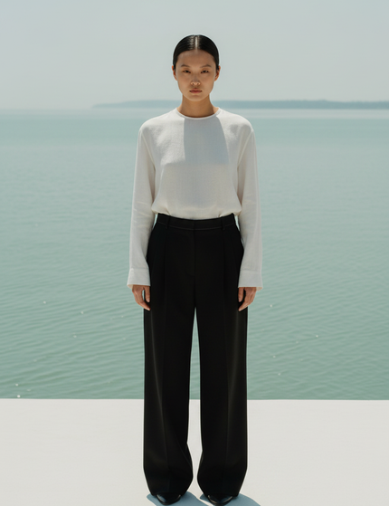 The Tailored Trouser, Wide — Front