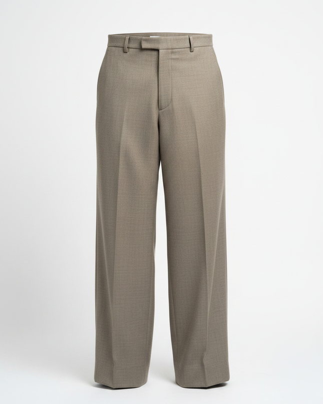 The Wide-Leg Trouser, Stone — Packshot