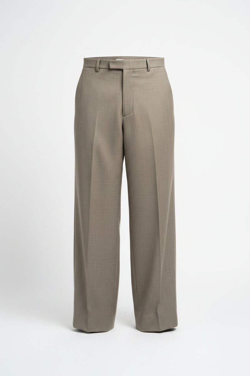 The Wide-Leg Trouser, Stone — Packshot