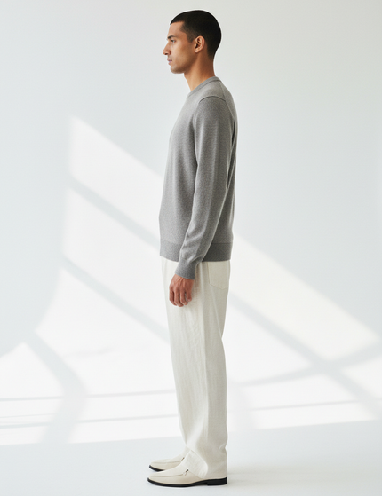 The Wool Crew Sweater — Side Profile
