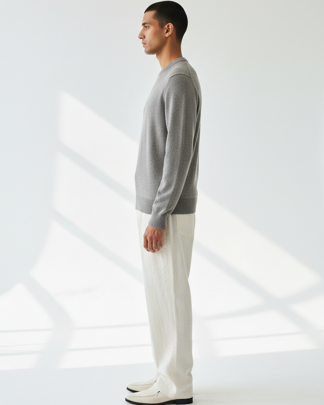 The Wool Crew Sweater — Side Profile