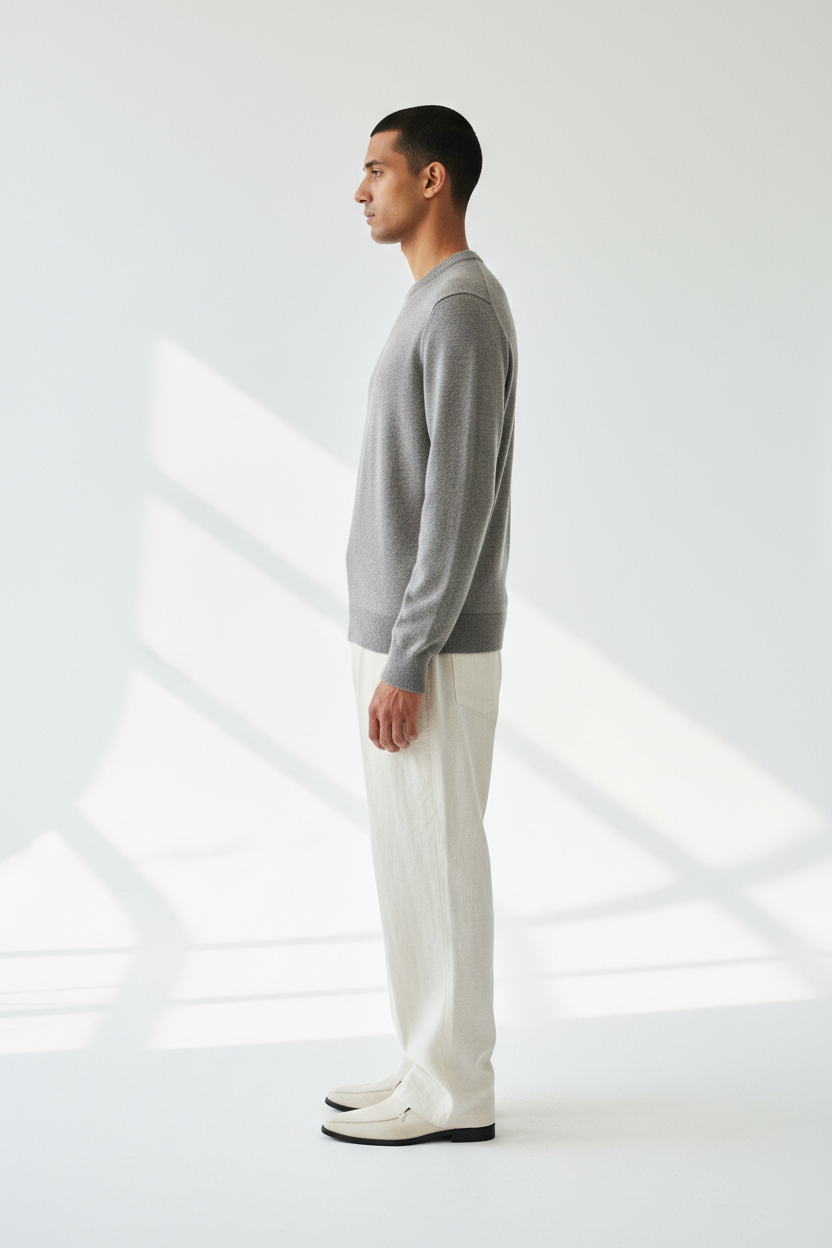 The Wool Crew Sweater — Side Profile