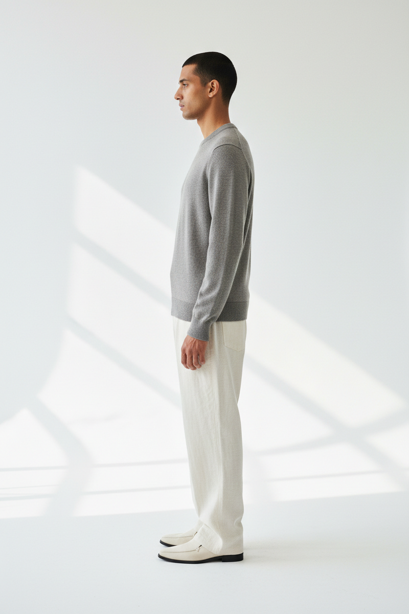 The Wool Crew Sweater — Side Profile
